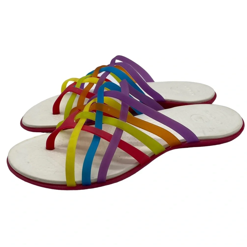 Crocs Thong Slip On Sandal Multicolor Size 6